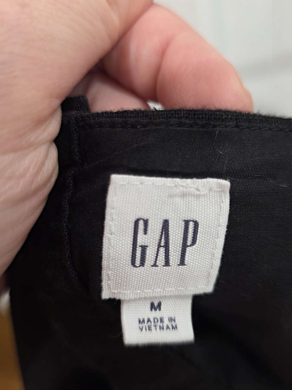GAP Black Linen-blend Cropped Squared-Neck Tank Top - Picture 4 of 7